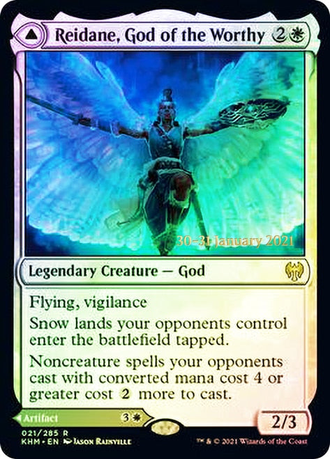 Reidane, God of the Worthy // Valkmira, Protector's Shield [Kaldheim Prerelease Promos] | Good Games Modbury