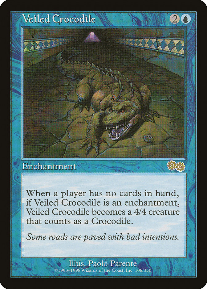 Veiled Crocodile [Urza's Saga] | Good Games Modbury