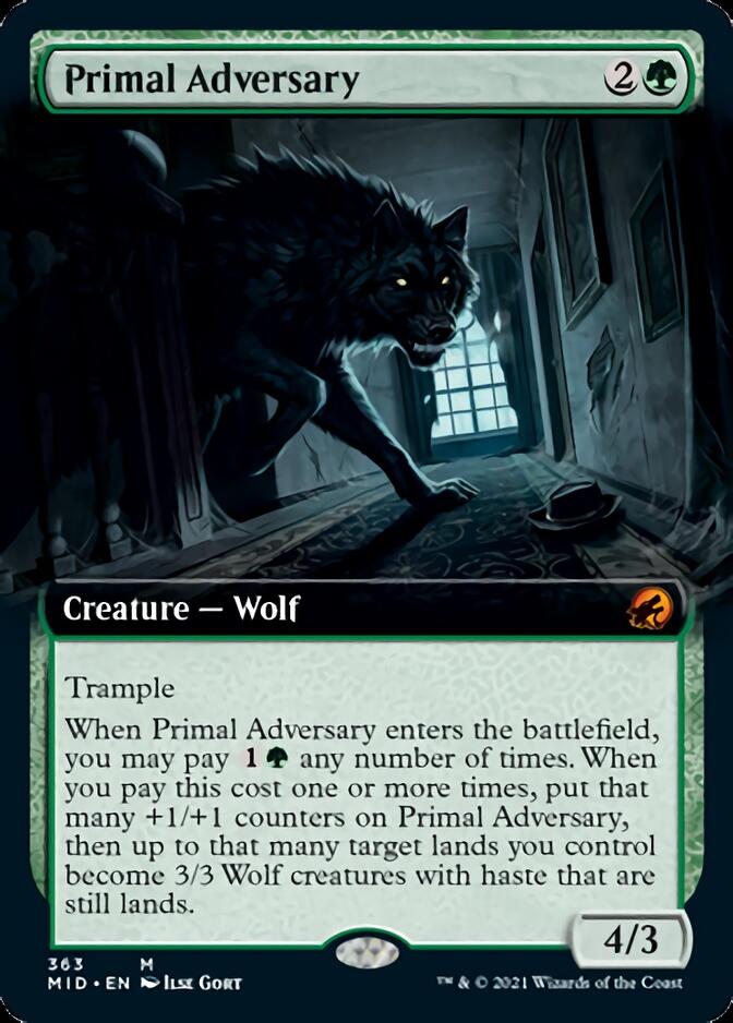 Primal Adversary (Extended Art) [Innistrad: Midnight Hunt] | Good Games Modbury