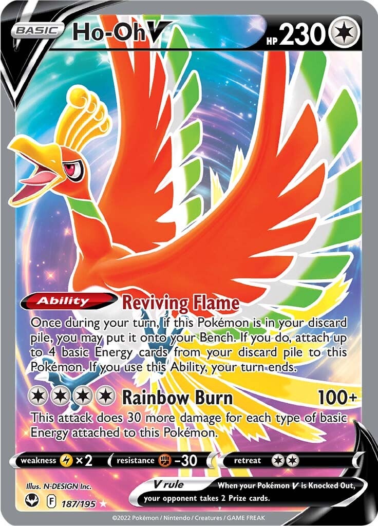 Ho-oh V (187/195) [Sword & Shield: Silver Tempest] | Good Games Modbury