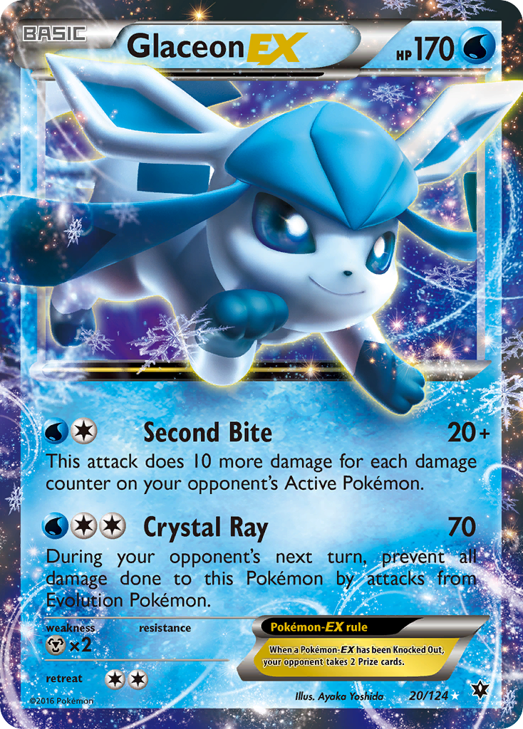 Glaceon EX (20/124) [XY: Fates Collide] | Good Games Modbury