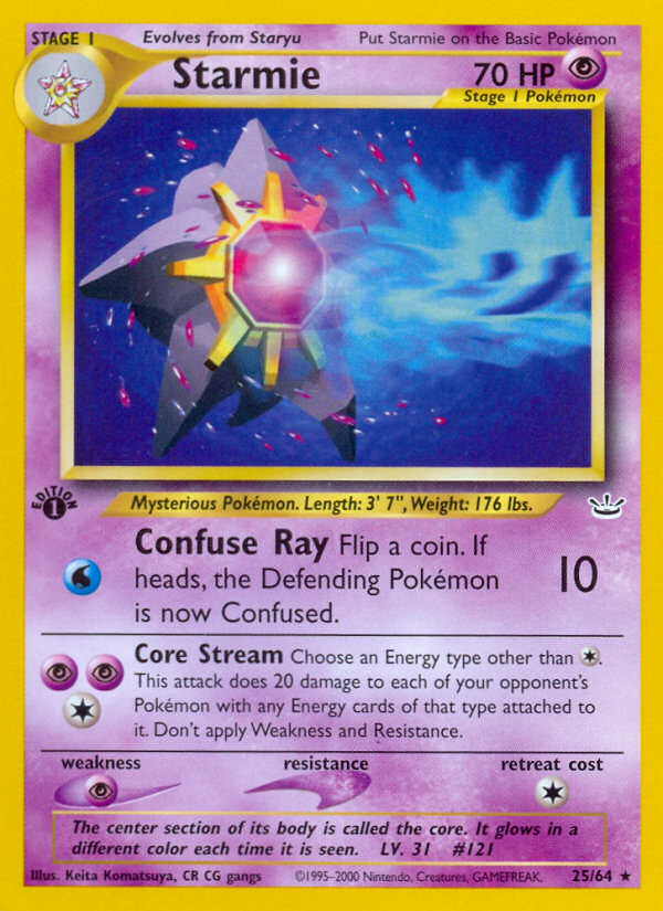 Starmie (25/64) [Neo Revelation 1st Edition] | Good Games Modbury