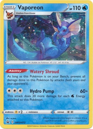 Vaporeon (SWSH072) [Sword & Shield: Black Star Promos] | Good Games Modbury