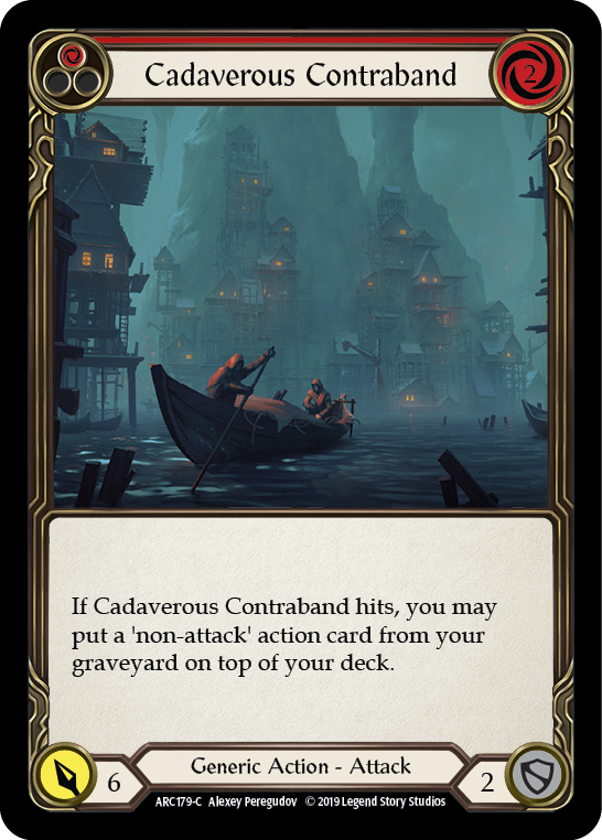 Cadaverous Contraband (Red) [ARC179-C] (Arcane Rising)  1st Edition Rainbow Foil | Good Games Modbury