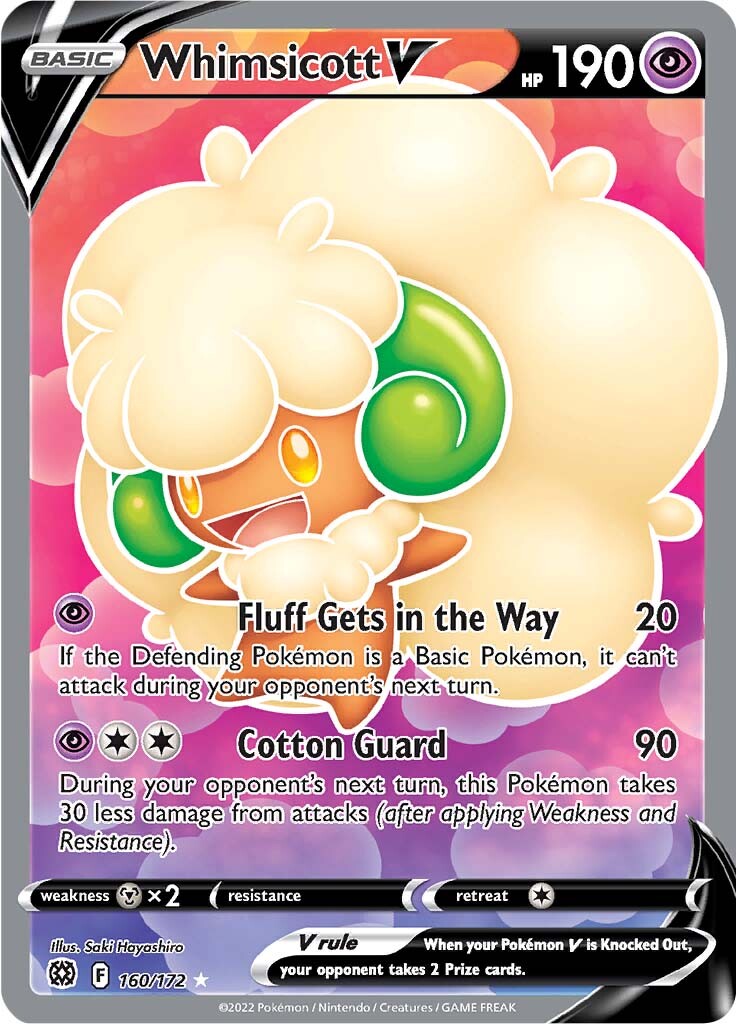 Whimsicott V (160/172) [Sword & Shield: Brilliant Stars] | Good Games Modbury