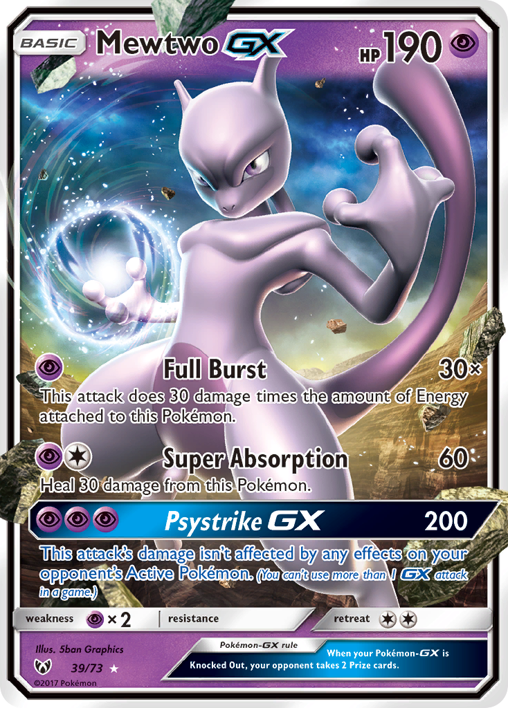 Mewtwo GX (39/73) [Sun & Moon: Shining Legends] | Good Games Modbury