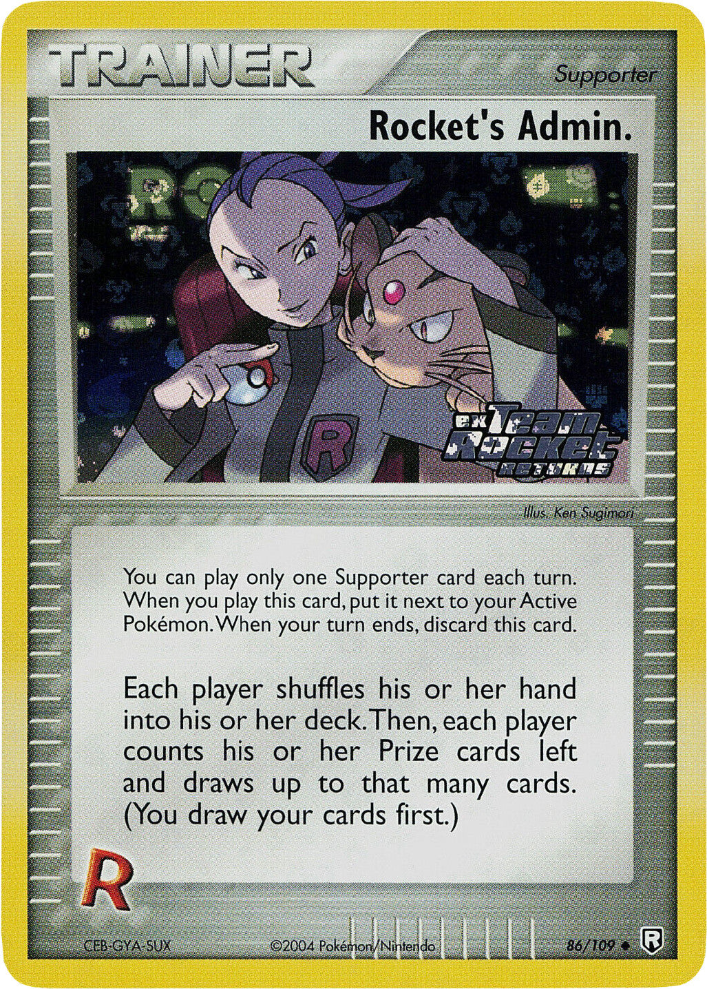 Rocket's Admin. (86/109) (Stamped) [EX: Team Rocket Returns] | Good Games Modbury