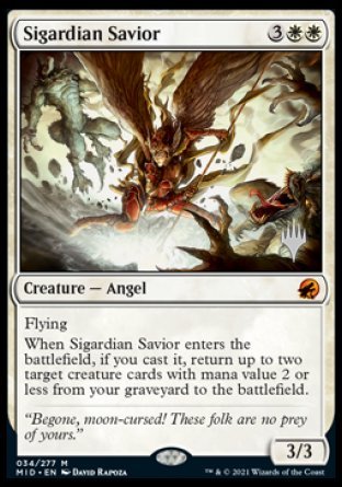 Sigardian Savior (Promo Pack) [Innistrad: Midnight Hunt Promos] | Good Games Modbury