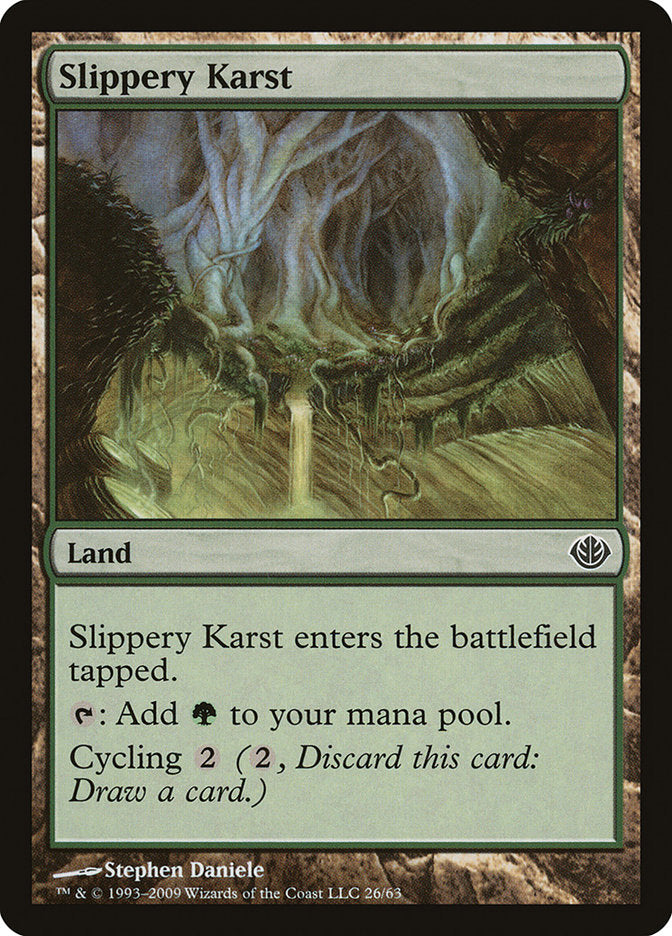 Slippery Karst [Duel Decks: Garruk vs. Liliana] | Good Games Modbury