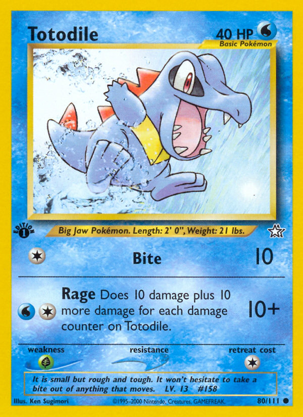 Totodile (80/111) [Neo Genesis 1st Edition] | Good Games Modbury