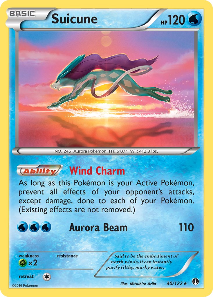 Suicune (30/122) (Cosmos Holo) (Blister Exclusive) [XY: BREAKpoint] | Good Games Modbury