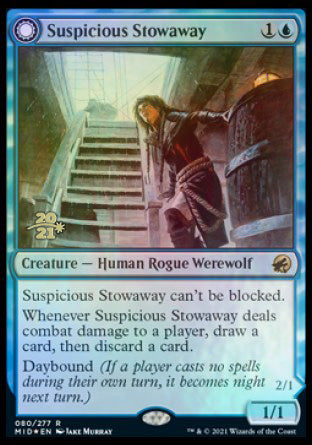 Suspicious Stowaway // Seafaring Werewolf [Innistrad: Midnight Hunt Prerelease Promos] | Good Games Modbury