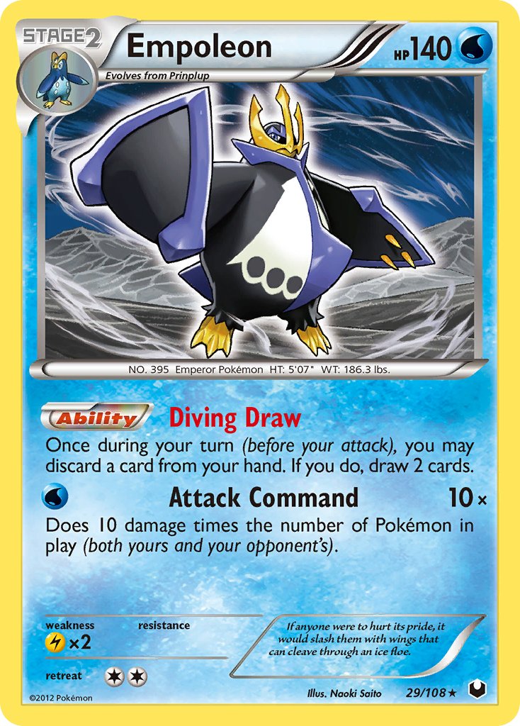 Empoleon (29/108) (Battle Arena Deck Exclusive) (Theme Deck Exclusive) [Black & White: Dark Explorers] | Good Games Modbury