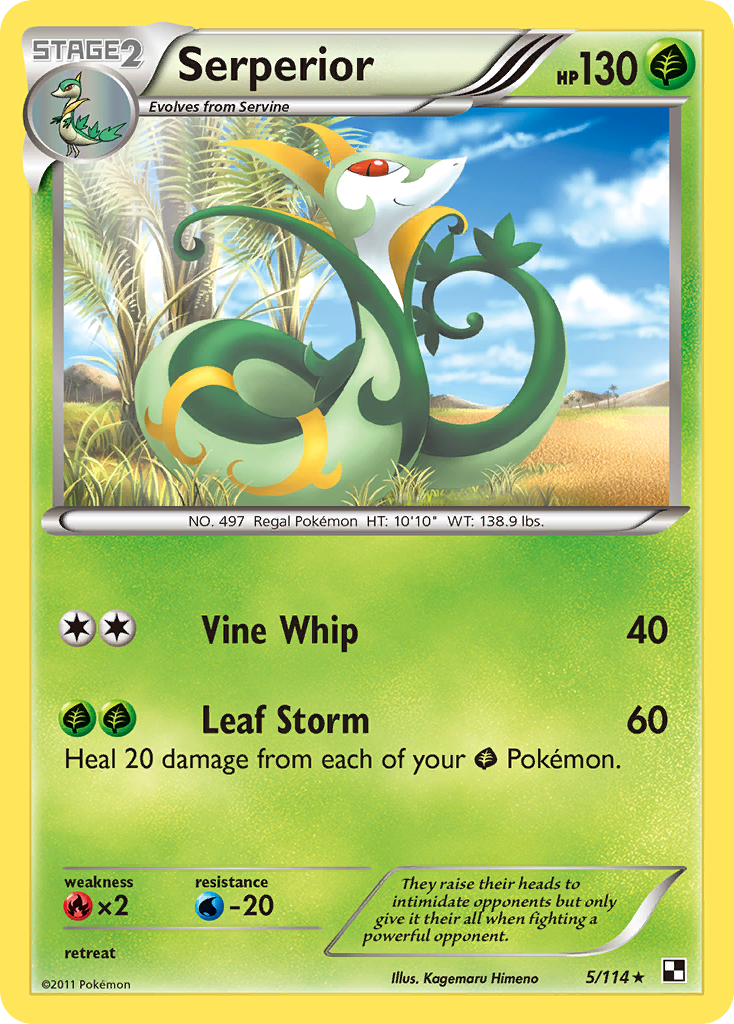 Serperior (5/114) (Green Tornado) (Theme Deck exclusive) [Black & White: Base Set] | Good Games Modbury