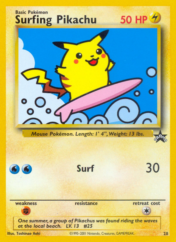 Surfing Pikachu (28) [Wizards of the Coast: Black Star Promos] | Good Games Modbury