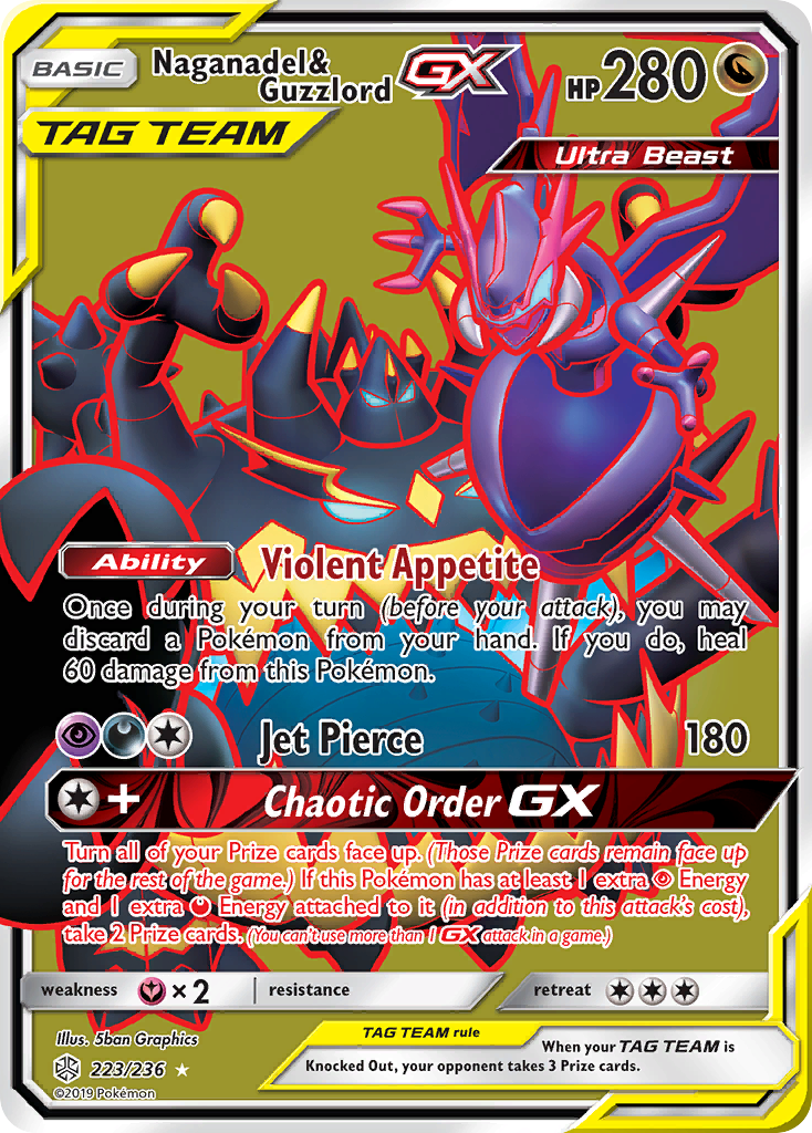 Naganadel & Guzzlord GX (223/236) [Sun & Moon: Cosmic Eclipse] | Good Games Modbury