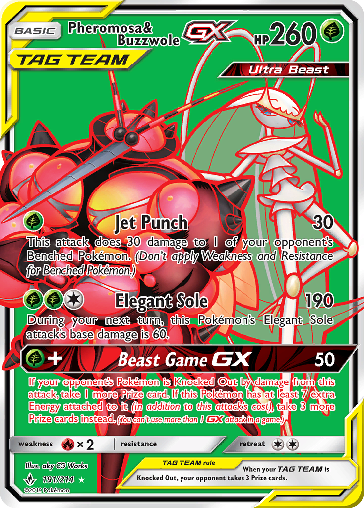 Pheromosa & Buzzwole GX (191/214) [Sun & Moon: Unbroken Bonds] | Good Games Modbury