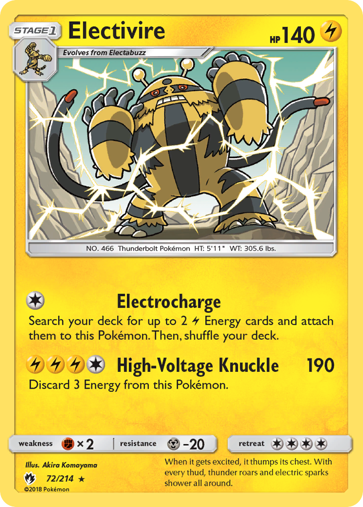 Electivire (72/214) [Sun & Moon: Lost Thunder] | Good Games Modbury