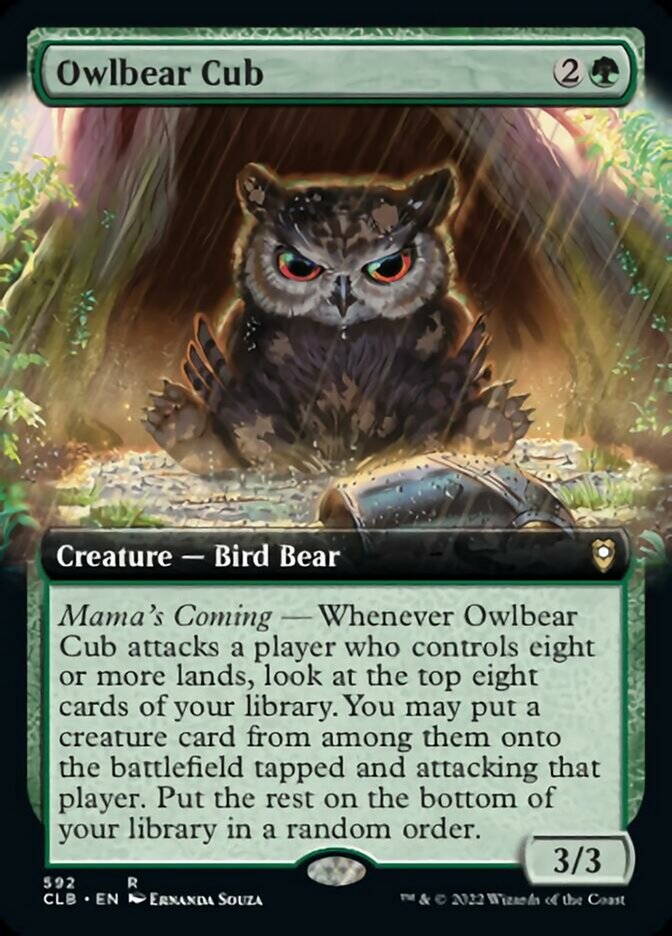 Owlbear Cub (Extended Art) [Commander Legends: Battle for Baldur's Gate] | Good Games Modbury