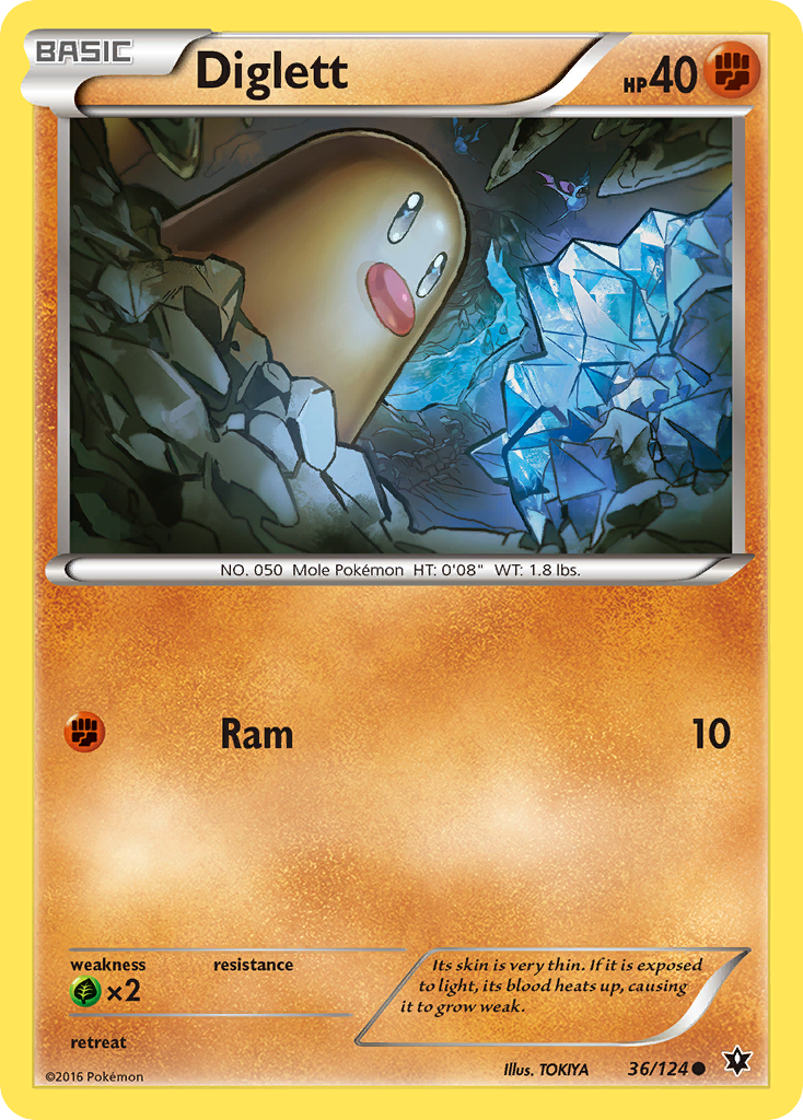 Diglett (36/124) [XY: Fates Collide] | Good Games Modbury