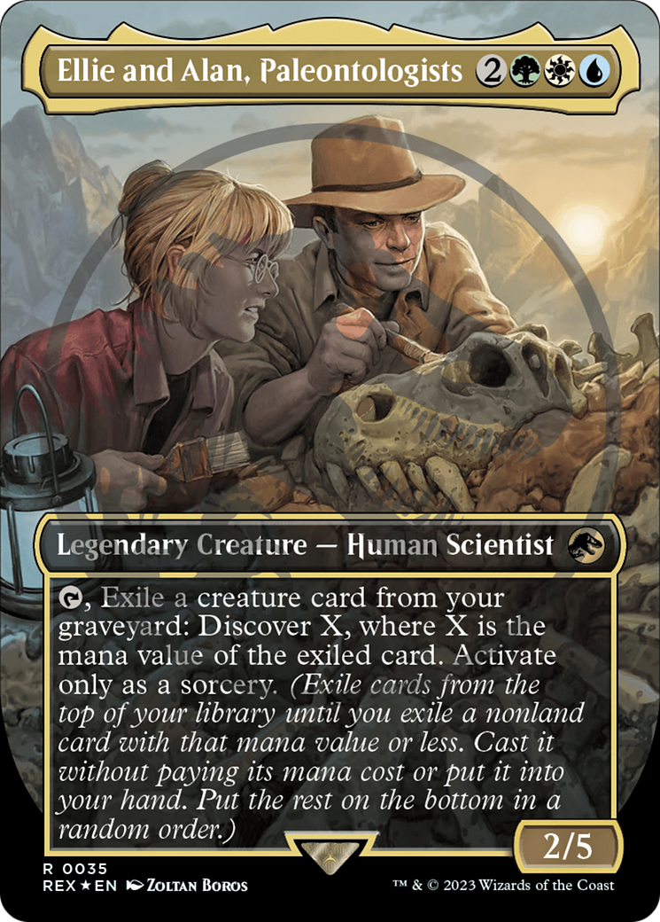 Ellie and Alan, Paleontologists Emblem (Borderless) [Jurassic World Collection Tokens] | Good Games Modbury