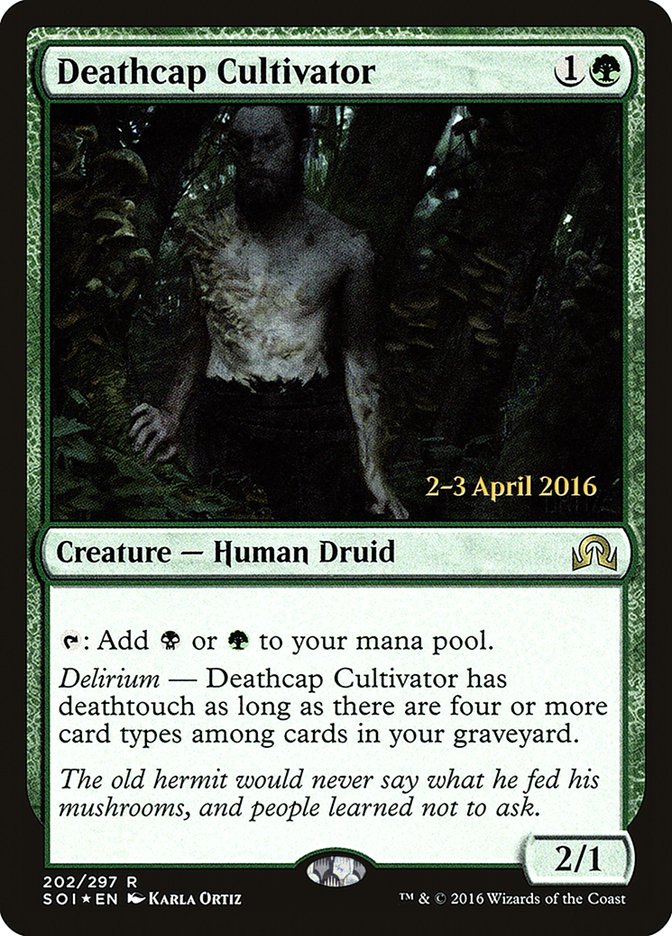 Deathcap Cultivator [Shadows over Innistrad Prerelease Promos] | Good Games Modbury