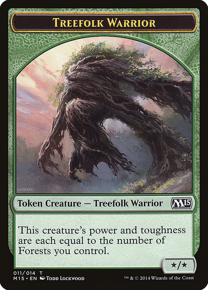 Treefolk Warrior Token [Magic 2015 Tokens] | Good Games Modbury