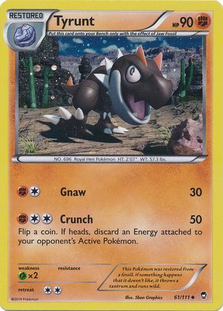 Tyrunt (61/111) (Cosmos Holo) [XY: Furious Fists] | Good Games Modbury