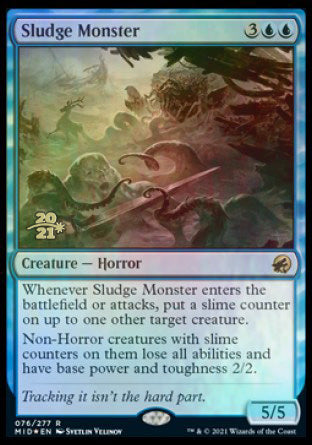 Sludge Monster [Innistrad: Midnight Hunt Prerelease Promos] | Good Games Modbury