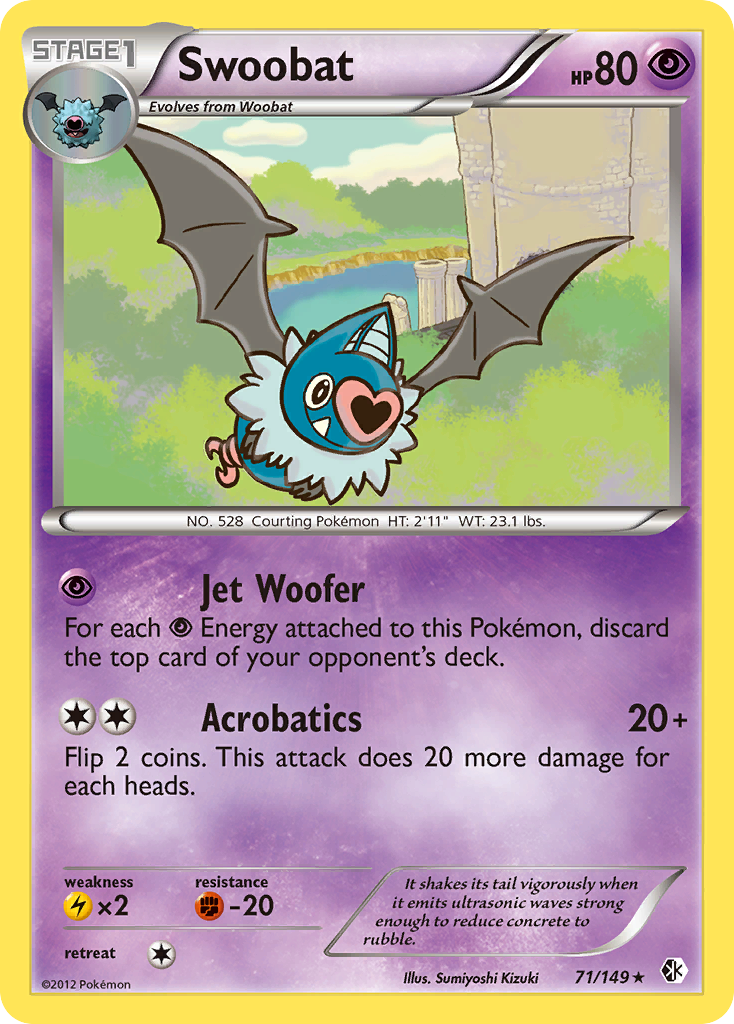 Swoobat (71/149) [Black & White: Boundaries Crossed] | Good Games Modbury