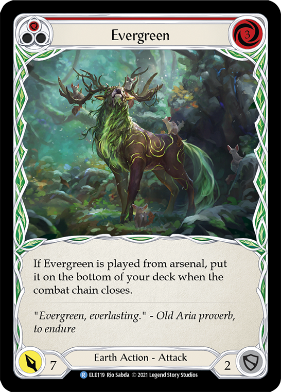 Evergreen (Red) [ELE119] (Tales of Aria)  1st Edition Rainbow Foil | Good Games Modbury