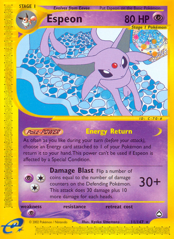 Espeon (11/147) [Aquapolis] | Good Games Modbury