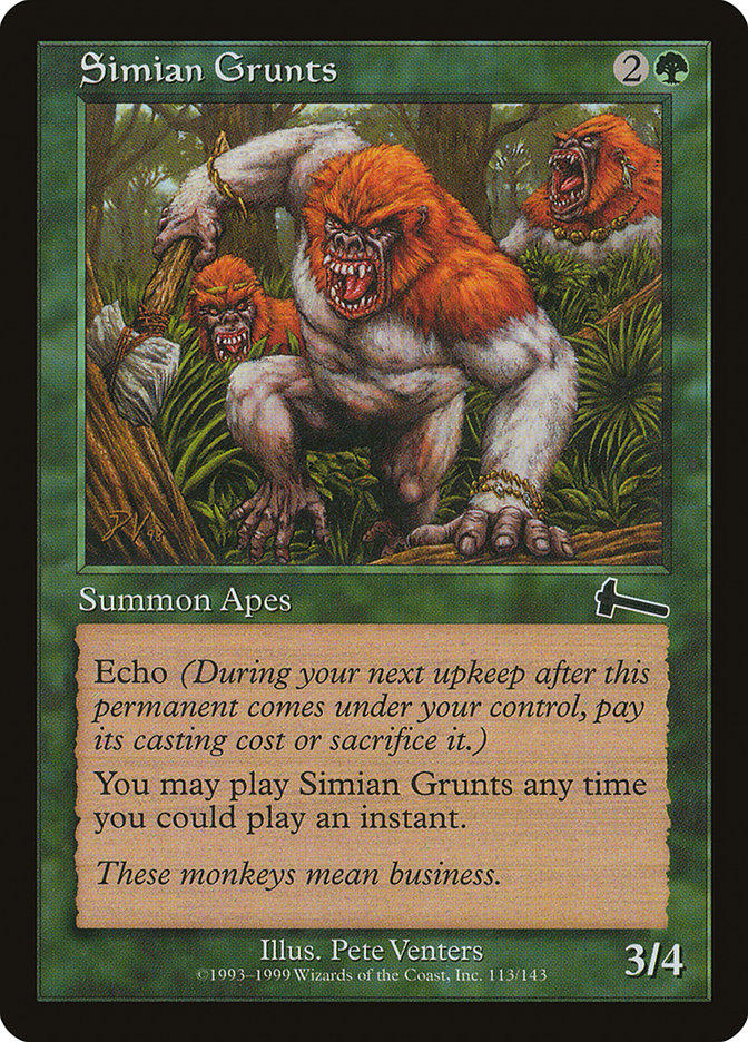 Simian Grunts [Urza's Legacy] | Good Games Modbury