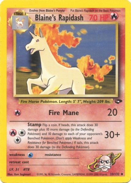 Blaine's Rapidash (33/132) [Gym Challenge Unlimited] | Good Games Modbury