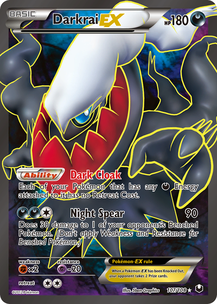 Darkrai EX (107/108) [Black & White: Dark Explorers] | Good Games Modbury