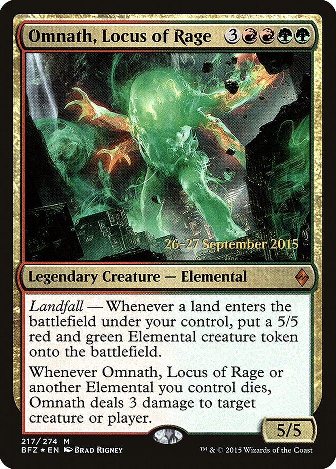 Omnath, Locus of Rage [Battle for Zendikar Prerelease Promos] | Good Games Modbury