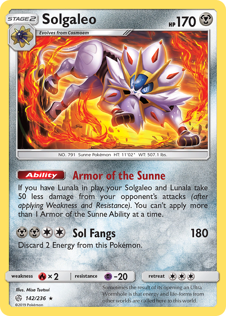 Solgaleo (142/236) [Sun & Moon: Cosmic Eclipse] | Good Games Modbury