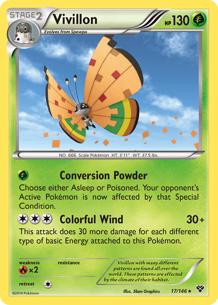 Vivillon (17/146) (High Plains Form/Orange Wings) [XY: Base Set] | Good Games Modbury