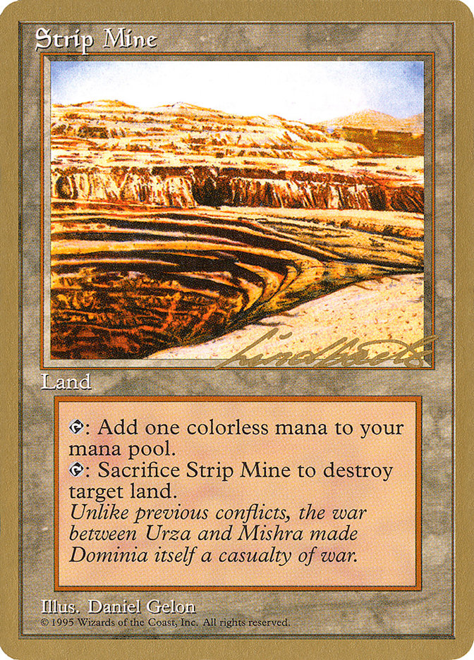 Strip Mine (Leon Lindback) [Pro Tour Collector Set] | Good Games Modbury