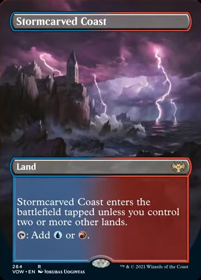 Stormcarved Coast (Borderless Alternate Art) [Innistrad: Crimson Vow] | Good Games Modbury