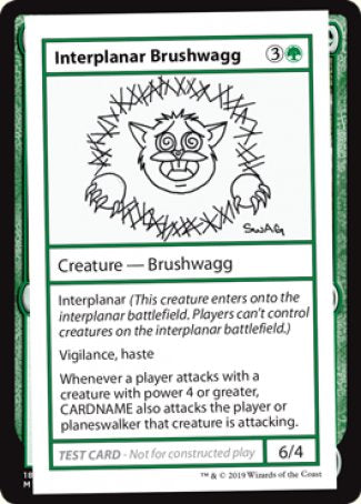 Interplanar Brushwagg (2021 Edition) [Mystery Booster Playtest Cards] | Good Games Modbury