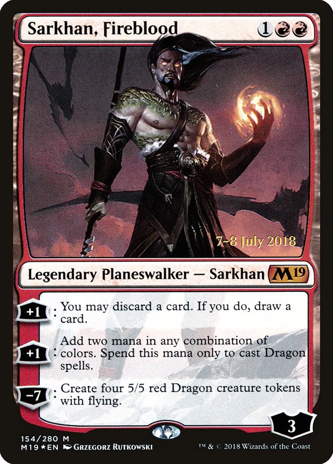 Sarkhan, Fireblood [Core Set 2019 Prerelease Promos] | Good Games Modbury