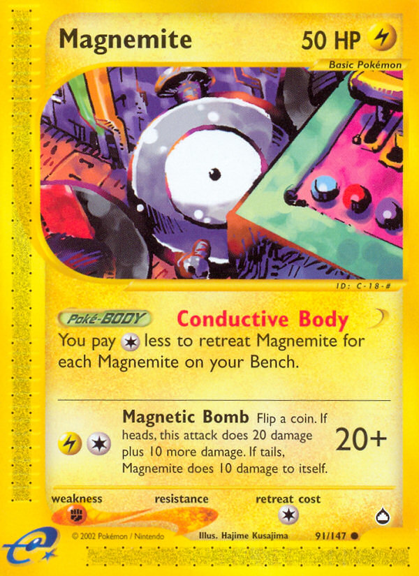 Magnemite (91/147) [Aquapolis] | Good Games Modbury