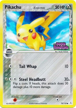 Pikachu (79/110) (Delta Species) (Stamped) [EX: Holon Phantoms] | Good Games Modbury