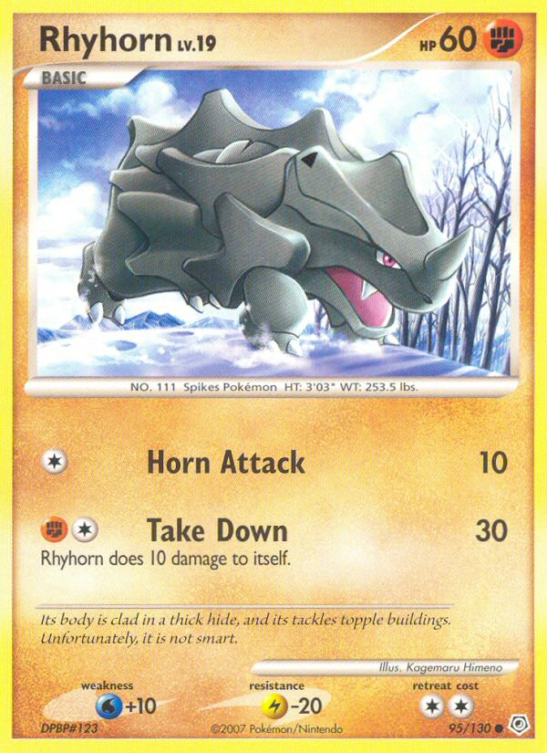 Rhyhorn (95/130) [Diamond & Pearl: Base Set] | Good Games Modbury