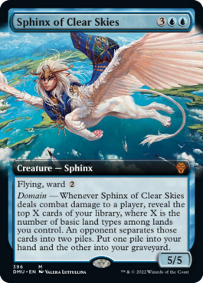 Sphinx of Clear Skies (Extended Art) [Dominaria United] | Good Games Modbury