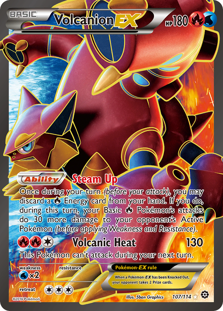 Volcanion EX (107/114) [XY: Steam Siege] | Good Games Modbury