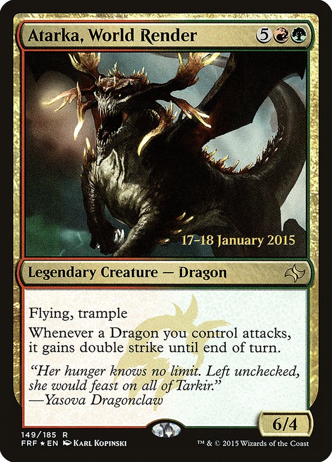 Atarka, World Render [Fate Reforged Prerelease Promos] | Good Games Modbury