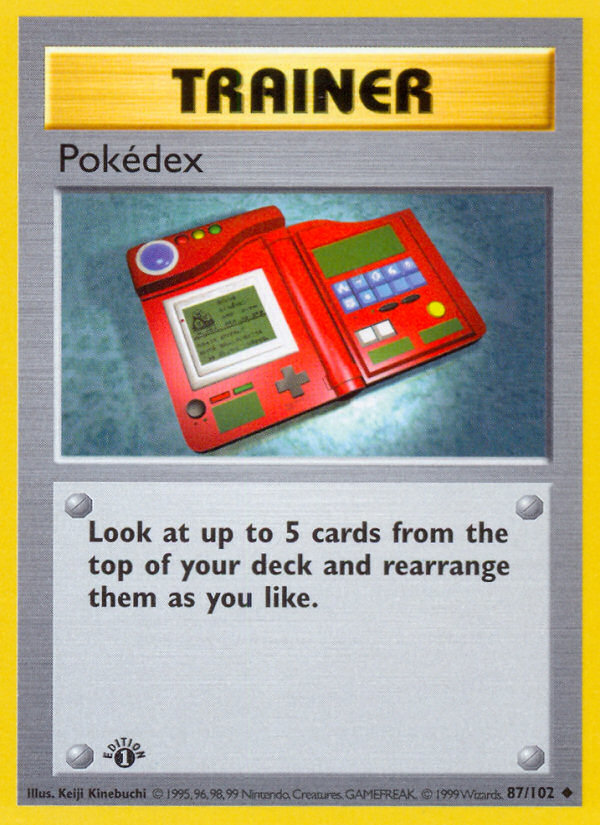 Pokedex (87/102) (Shadowless) [Base Set 1st Edition] | Good Games Modbury