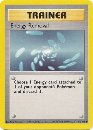 Energy Removal (92/102) [Base Set Unlimited] | Good Games Modbury